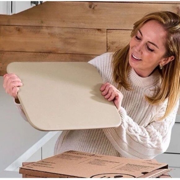 The Pampered Chef Flat Baking Stone 13"x15" Rectangle Classic Collection Stonewa - Picture 8 of 8